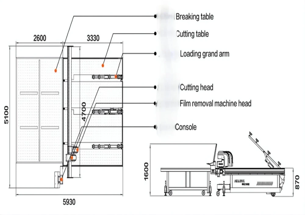 glass cutting machine glass cutting machine