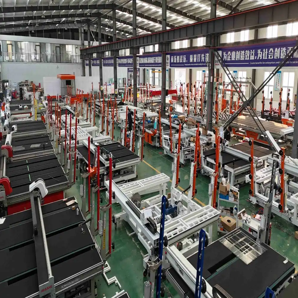Glass cutting table machines
