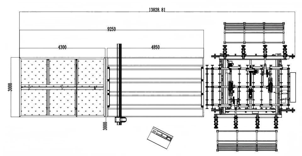 mirror loading and cutting machines