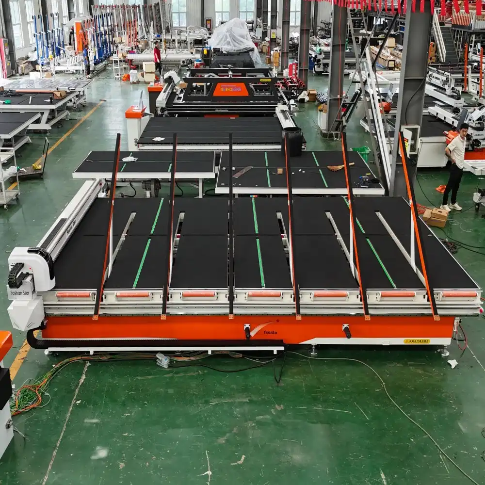 auto glass cutting line machine