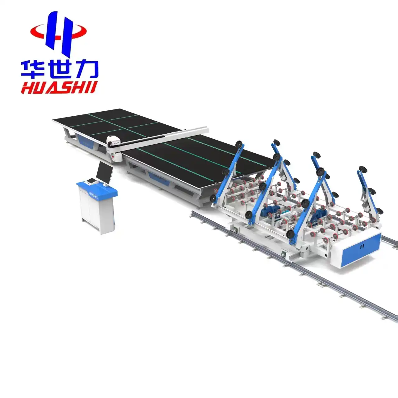 Automatic shaped glass cutting machines