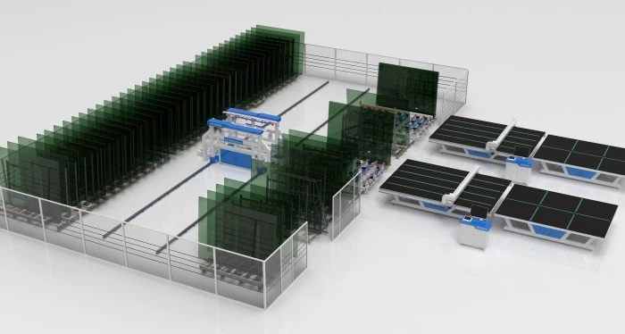 automatic double glass processing machine