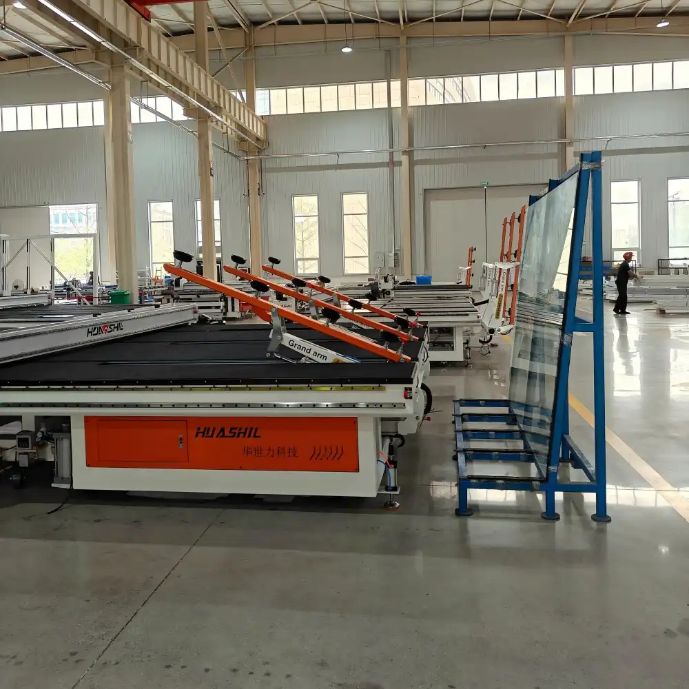 Door glass cutting machines